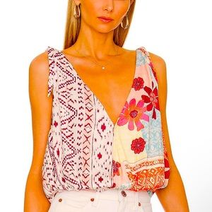 Free People- Tied To You Tank in Tropical Combo